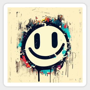 Street Art retro graffiti vintage Smile face Sticker